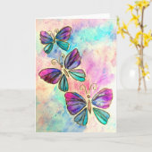 Butterflies Valentintagskarte mit benutzerdefinier Karte (Gelbe Blume)