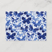 Butterflies Watercolor Indigo Blue R.S.V.P. Begleitkarte (Rückseite)