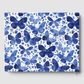 Butterflies Watercolor Indigo Gästebuch (Rückseite)