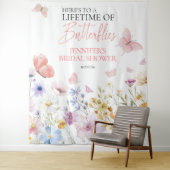 Butterflies Wildblume Brautparty Backdrops Wandteppich (Beispiel)