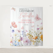 Butterflies Wildblume Brautparty Backdrops Wandteppich (Vorderseite)