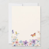 Butterflies & Wildblumen Bridal Dusche Einladung (Rückseite)