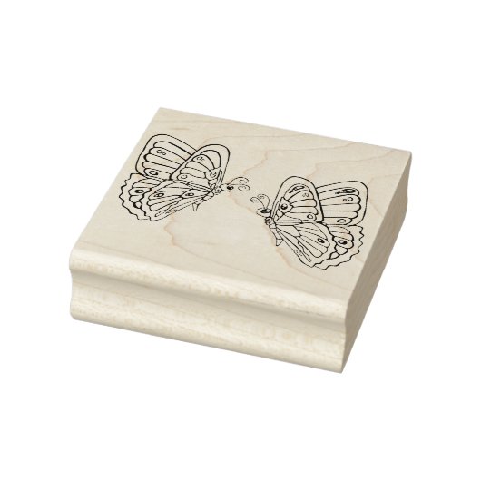 Butterflies Wood Art Briefmarke Gummistempel (Stempel)