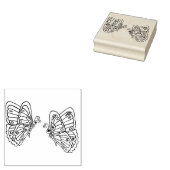 Butterflies Wood Art Briefmarke Gummistempel (Stempel)