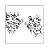 Butterflies Wood Art Briefmarke Gummistempel (Prägung)