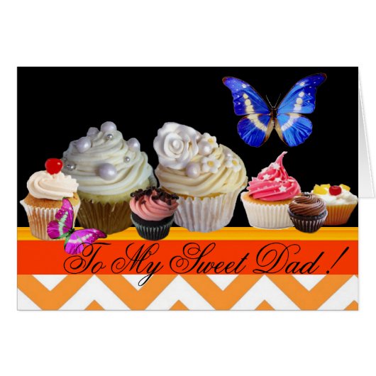 BUTTERFLIES YUMMY CUPCAKES SWEET VATHER (Vorderseite (Horizontal))