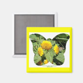 BUTTERFLIS LIEBE SUNFLOWERS MAGNET (Vorderseite/Rückseite)
