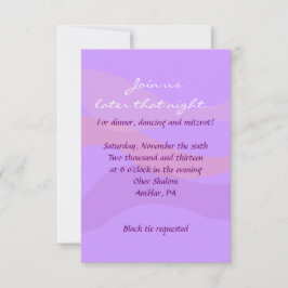 BUTTERFLIS & STARS Bat Mitzvah Party Card Einladung