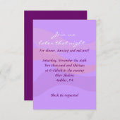 BUTTERFLIS & STARS Bat Mitzvah Party Card Einladung (Vorne/Hinten)