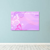BUTTERFLIS & STARS Bat Mitzvah Sign in Board Leinwanddruck (Insitu (Holzboden))