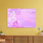 BUTTERFLIS & STARS Bat Mitzvah Sign in Board Leinwanddruck (Insitu (Wohnzimmer))