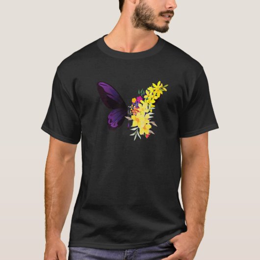 Butterflower chrysanthemums and butterfly T-Shirt (Vorderseite)