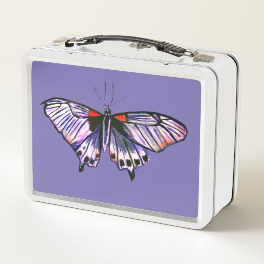 Butterflues Metall Brotdose (Rückseite)