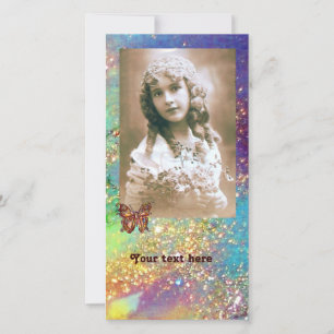 BUTTERFLUKT IN GLITZERN, leuchtend lila rosa blaue