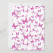 Butterfly 100. Geburtstag Einladung Rosa /Lila (Rückseite)