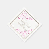 Butterfly 16 . Geburtstag Quinceanera Dusche Serviette (Ecke)