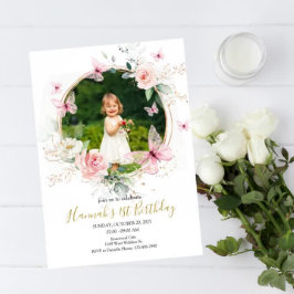 Butterfly 1. Geburtstag Einladung