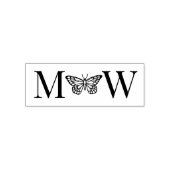 Butterfly #3 Couple Wedding 2 Initial Monogram Permastempel (Design)