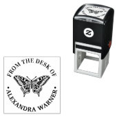 Butterfly #3 Silhouette Round "From the Desk of th Permastempel (Beispiel)