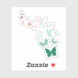 Butterfly 3" x 3" Vinyl-Aufkleber nach Maß geschni Aufkleber