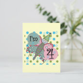 Butterfly 4. Geburtstag - Hemden und Geschenke Postkarte (Stehend Vorderseite)