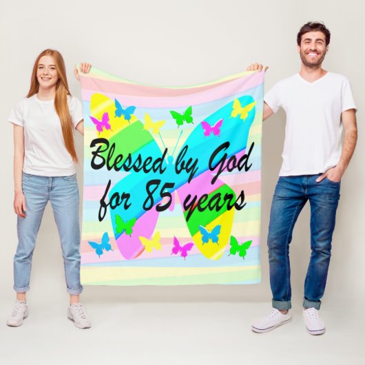 BUTTERFLY 85. GEBURTSTAGSBLESSINGS FLEECE BLANKET (Beispiel)