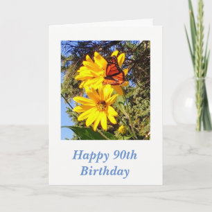 Butterfly 90. Geburtstag Karte