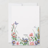 Butterfly-Abschluss Einladung (Rückseite)