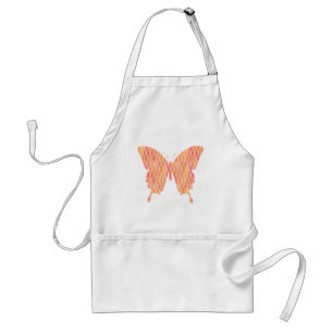 Butterfly, abstract pattern in pink, orange, peach schürze
