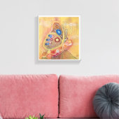 Butterfly Abstrakt Art Wrapped Canvas Leinwanddruck (Insitu (Wohnzimmer))