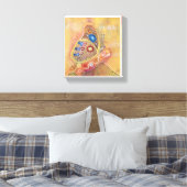 Butterfly Abstrakt Art Wrapped Canvas Leinwanddruck (Insitu (Schlafzimmer))
