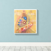 Butterfly Abstrakt Art Wrapped Canvas Leinwanddruck (Insitu (Holzboden))