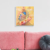Butterfly Abstrakt Art Wrapped Canvas Leinwanddruck (Insitu (Wohnzimmer))