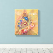Butterfly Abstrakt Art Wrapped Canvas Leinwanddruck (Insitu (Holzboden))