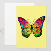 BÜTTERFLY ABSTRAKT EINLADUNG (Vorne/Hinten)