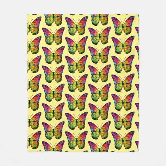 BÜTTERFLY ABSTRAKT FLEECEDECKE (Vorderseite)