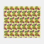 BÜTTERFLY ABSTRAKT FLEECEDECKE (Vorderseite (Horizontal))