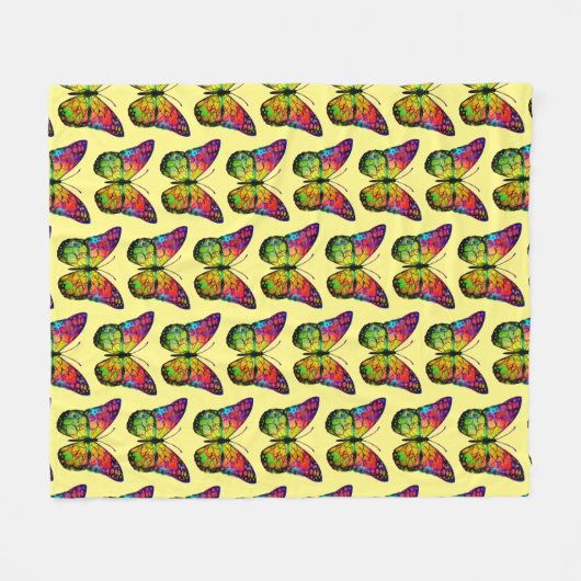 BÜTTERFLY ABSTRAKT FLEECEDECKE (Vorderseite (Horizontal))