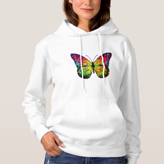 BÜTTERFLY ABSTRAKT HOODIE (Vorderseite)