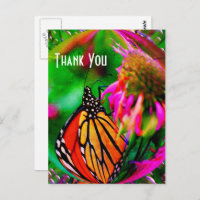 Butterfly Abstrakt Nature Danke, Postcard