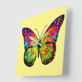 BÜTTERFLY ABSTRAKT QUADRATISCHE WANDUHR (Winkel)