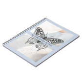 Butterfly Abstrakt Wasserfarbe Personalisiert Notizblock (Linke Seite)