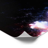Butterfly abstrakte dunkelblaue Fraktale Poster (Ecke)