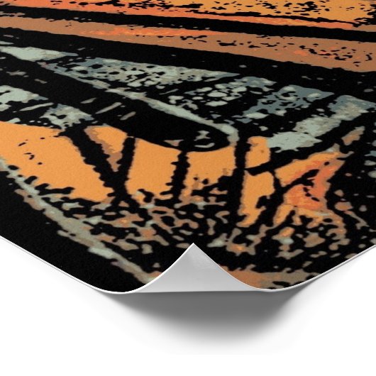 Butterfly abstrakte Kunst Poster (Ecke)