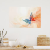 Butterfly-abstrakte Malerei Poster (Küche)