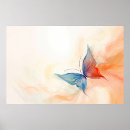 Butterfly-abstrakte Malerei Poster