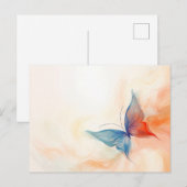 Butterfly-abstrakte Malerei Postkarte (Vorne/Hinten)