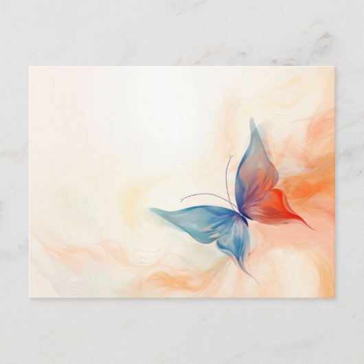 Butterfly-abstrakte Malerei Postkarte (Vorderseite)