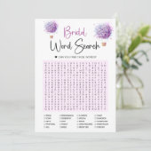 Butterfly Air Ballon Word Search Game Card Einladung (Stehend Vorderseite)