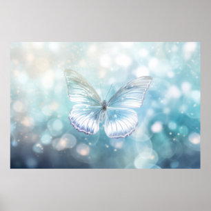 Butterfly Air Nature Serene Tranquil Poster